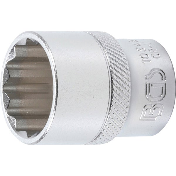 BGS Steckschlüssel-Einsatz Zwölfkant Antrieb Innenvierkant 12,5 mm (1/2) SW 22 mm - 10642