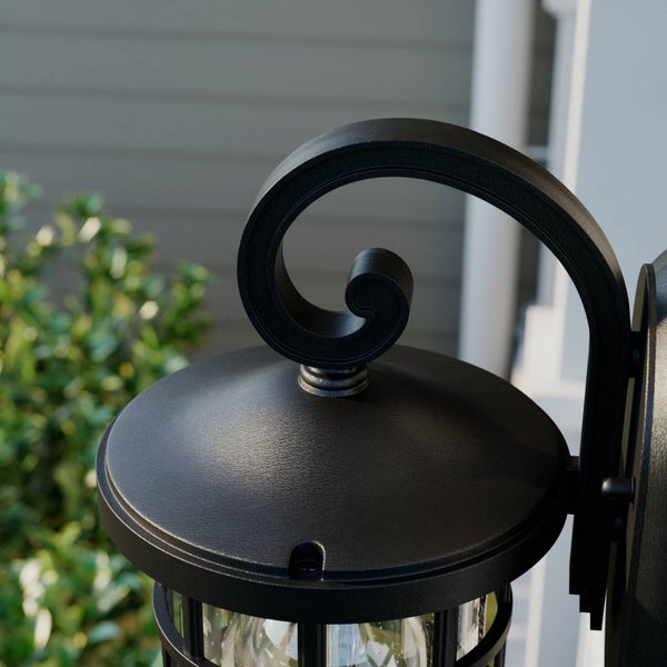 Lindby Wandleuchte außen (Laterne) Ankea (Retro, Vintage Antik) in Schwarz (1 flammig E27) - Außenwandleuchten Wandlampe Led Außenlampe Outdoor für Außenwand/Hauswand