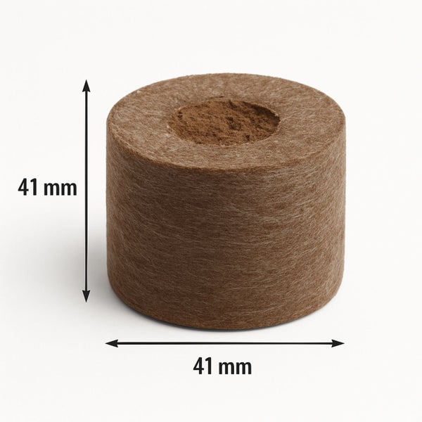 Kokos Quelltablette mit den Maßen 41 mm x 41 mm