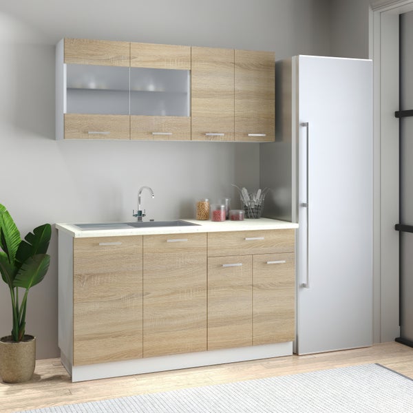Singleküche Einbauküche Küchenzeile 140cm Esilo