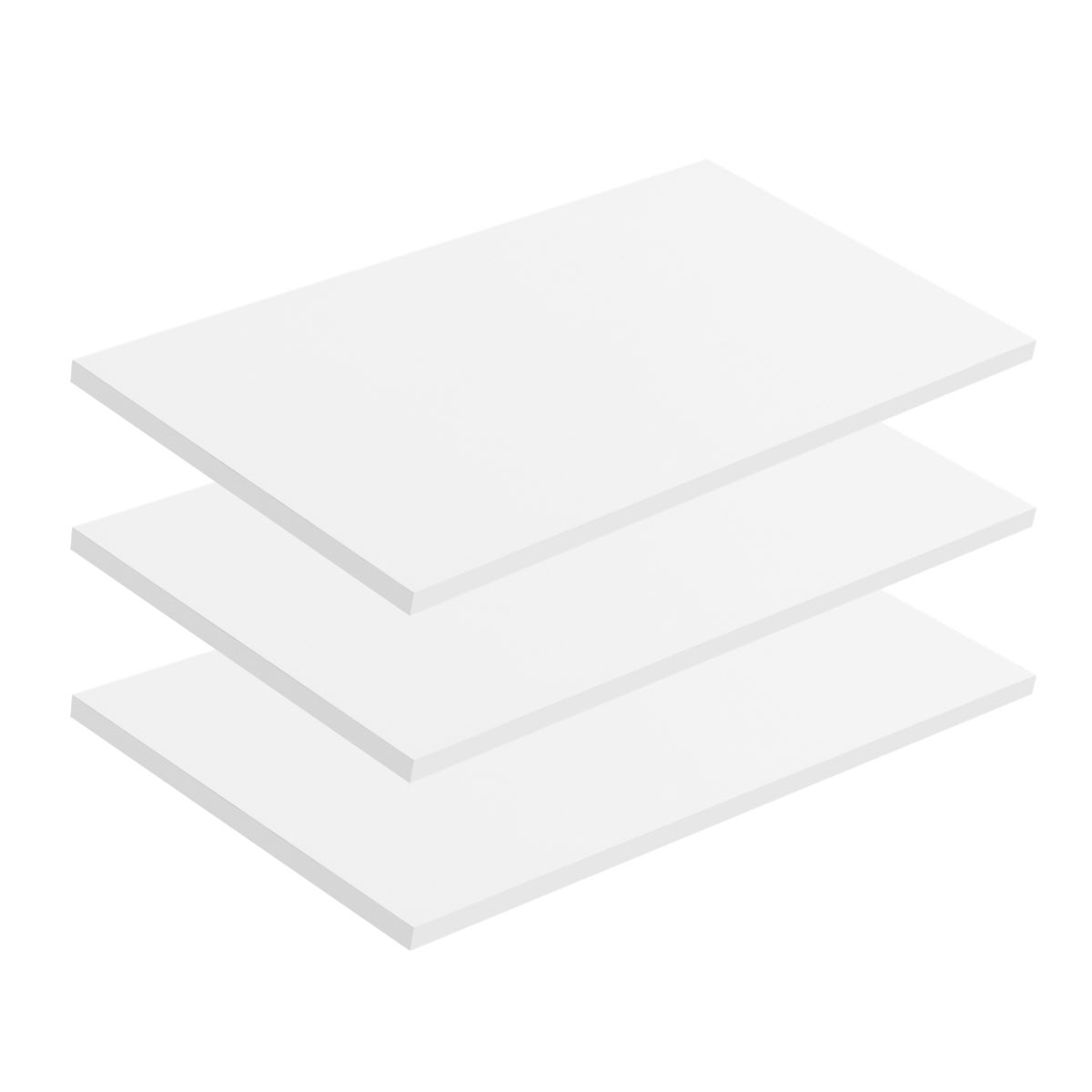 Einlegeböden für Schränke aus Holz 'Die Einleger' in weiß, für mokebo Mehrzweckschrank, Küchenschrank oder Werkzeugschrank in 57x1.50x29.50 (B/H/T in cm), 3er Set