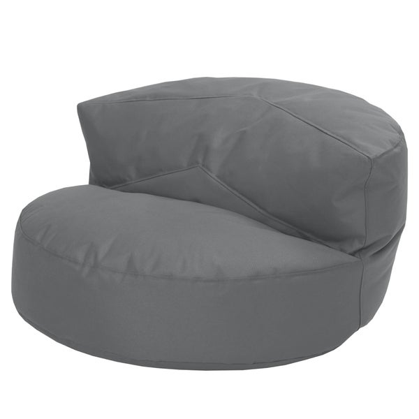 Green Bean Sitzsack Sofa mit Füllmaterial - Lounge im Sitzsack-Design 90x50cm mit ergonomischer Rückenlehne & waschbarem Bezug - Indoor und Outdoor geeignet in Grau