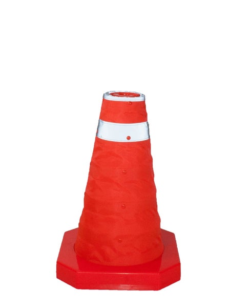 UvV Faltleitkegel 49cm faltbare Pylone Leitkegel + Blinkleuchte