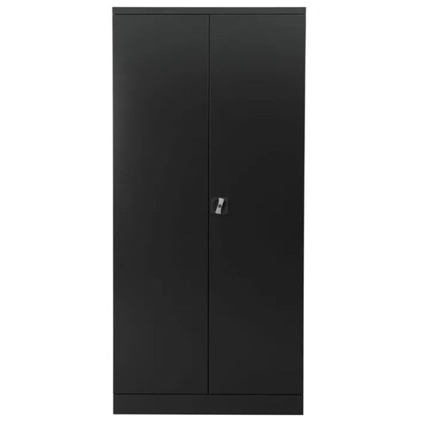 PROREGAL Stahlschrank Bee 5 Fachböden HxBxT 195 x 92 x 60 cm Pulverbeschichtetes & Verstärktes Fachbodenmaterial Schwarz & Schwarz