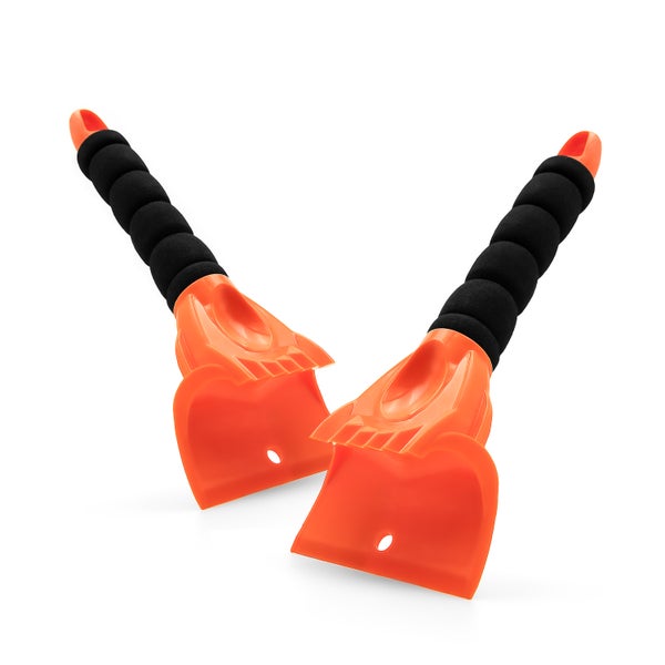 Zwei Eisschaber mit Griffpolsterung