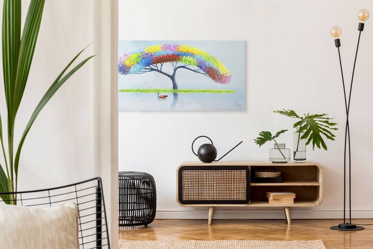 Handgemaltes Gemälde Acrylfarbe 120x60cm Braun