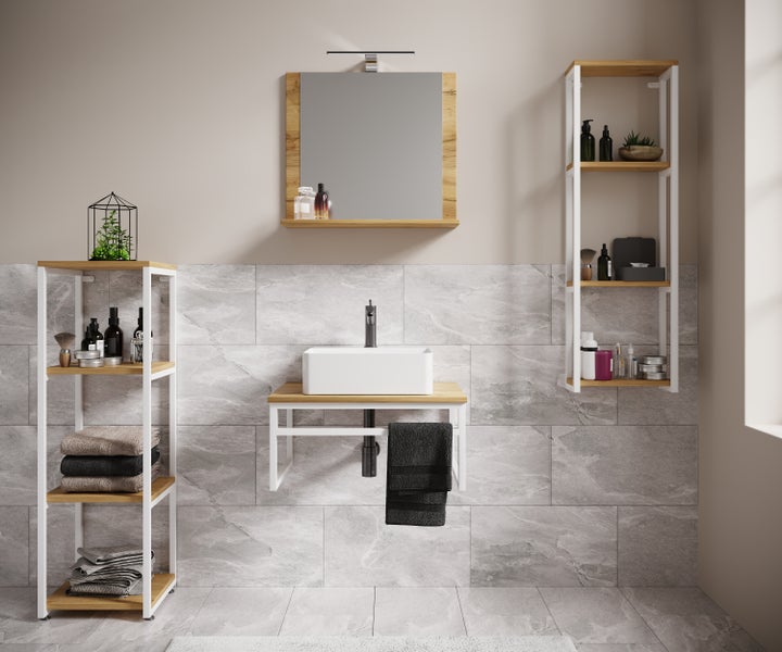 5-tlg. Waschtisch Badmöbel Waschbecken Bitila 60