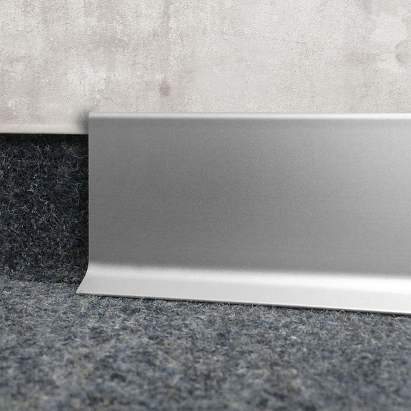 FLOORDIREKT Sockelleiste Aluminium - KWS 606 - Höhe: 6 cm - Länge: 1,90m