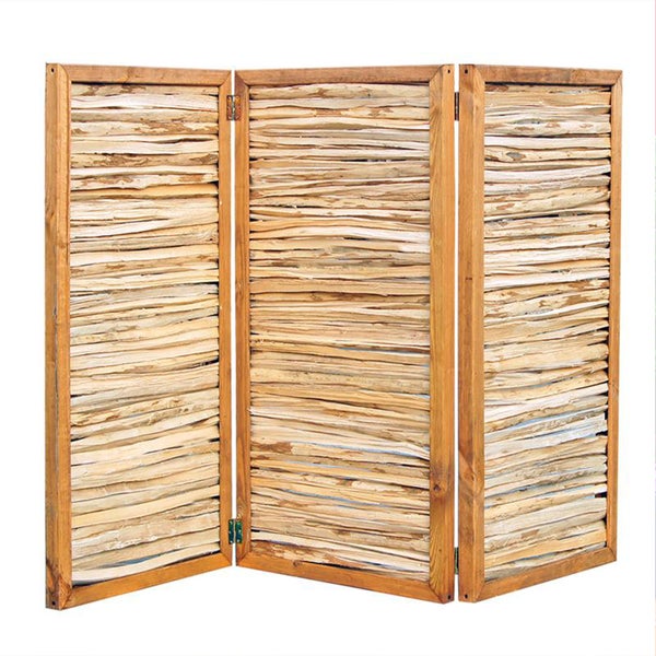 Haselnuss-Paravent - 3teilig - klappbar - 120x180 cm - Sichtschutz-Module aus Naturmaterialien - Sichtschutz für Garten, Terrasse und Balkon