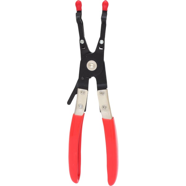 Schlauchklemmenzange mit roten Griffen