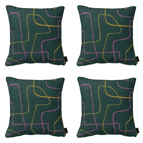 Dekokissen Joah grün - Ca. 50x50 cm - 4er-Set