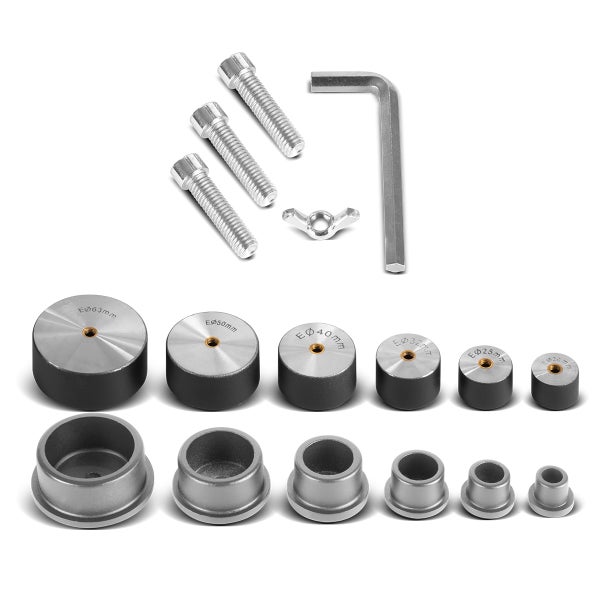 Satz von Werkzeugen mit Schrauben, Inbusschlüssel und verschiedenen Durchmessern für diverse Anwendungen