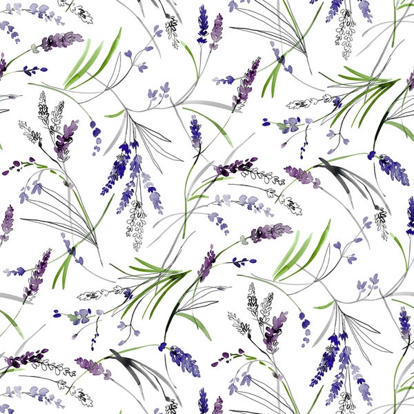 PVC-Wachstuch Lavendel – 140 x 200 cm