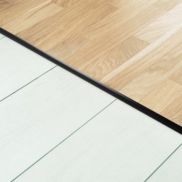 FLOORDIREKT Übergangsprofil - Übergang zwischen Bodenbelägen - Breite: 30 mm - Schwarz - Selbstklebend - 100 cm