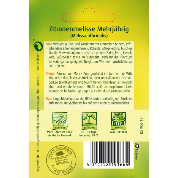 Zitronenmelisse Samen von Quedlinburger SAATGUT