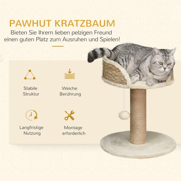 PawHut Kratzbaum, 40cm x 40cm x 49cm, Spanplatte, Kaffee
