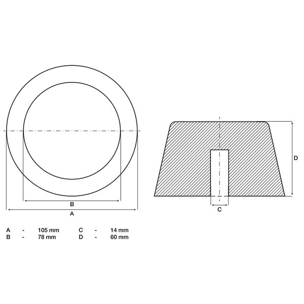 BGS Gummiauflage für Hebebühnen Ø 105 mm - 7009
