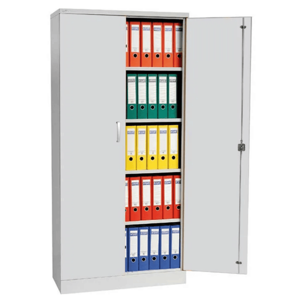 PROREGAL Aktenschrank Beetle 4 Fachböden HxBxT 195 x 92 x 42 cm Grau & Weiß