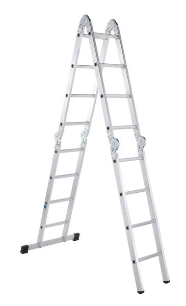 Mehrzweckleiter aus Aluminium im A-förmigen Aufbau