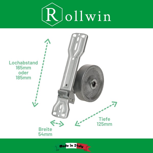 Rollwin Rolladen Gurtwickler Unterputz 165mm bis 185mm Lochabstand anpassbar für Mauerkasten mit Gurtwickler Blende zum Clippen Weiß - ohne Gurt - für 23mm Rolladengurt geeignet für Wickler