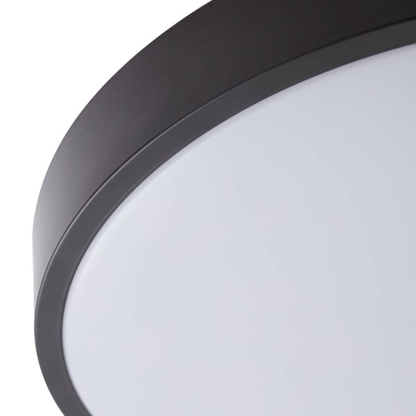 Lindby LED Deckenleuchte Medon (Modern) in Schwarz aus Metall (1 flammig, ) - Lampe Deckenlampe Badezimmerleuchte