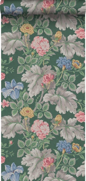 Borastapeter Tapete Blumen Grün - 53 cm x 10.05 m - 660590