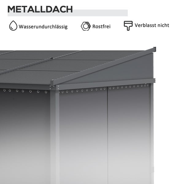 Metalldach: wasserundurchlässig, rostfrei und verblasst nicht.