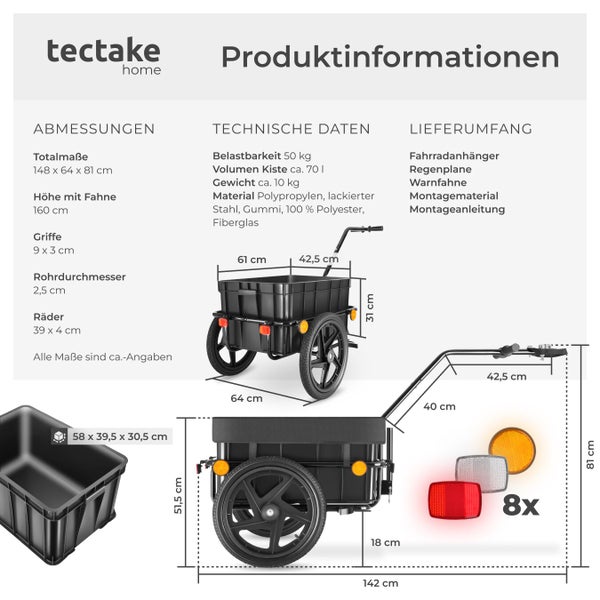 Produktinformationen zum Fahrradanhänger