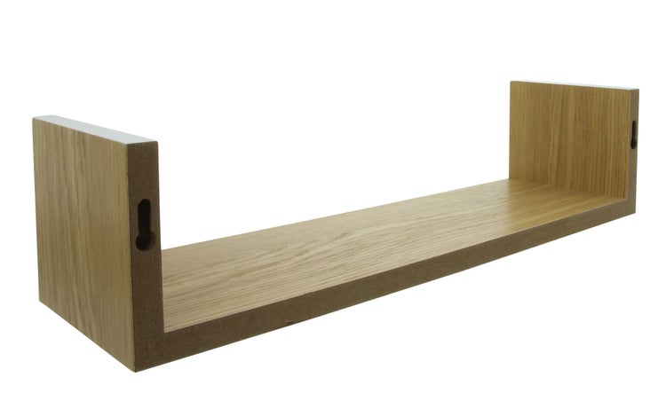 FRANK FLECHTWAREN | Wandregal Weiße Borte, 3er Set, MDF, MELAMIN, ca. 26 x 10 x 7 cm, 34 x 10 x 8 cm, 42 x 10 x 9 cm