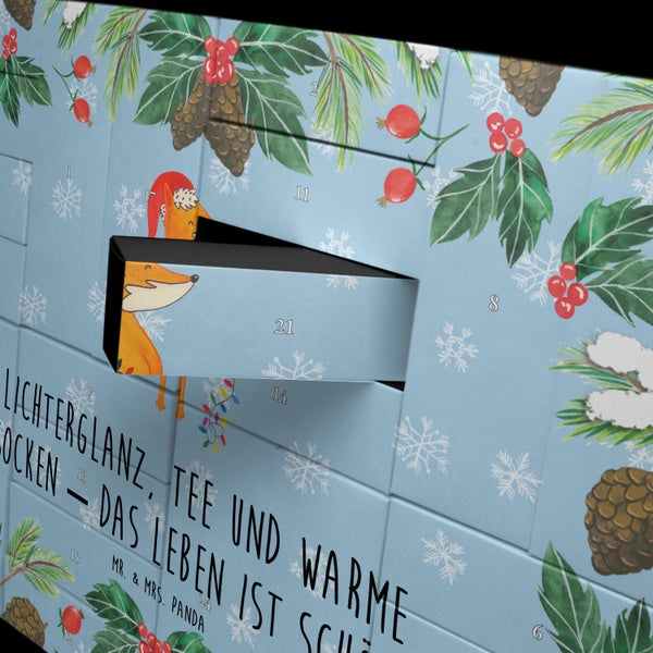 Mr. & Mrs. Panda Befüllbarer Adventskalender Fuchs Weihnachten - Blau Pastell