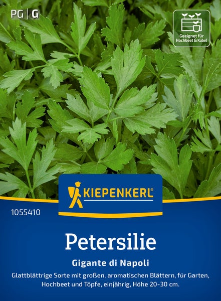 Samen Kiepenkerl Petersilie Gigante di Napoli für Garten Hochbeet und Töpfe