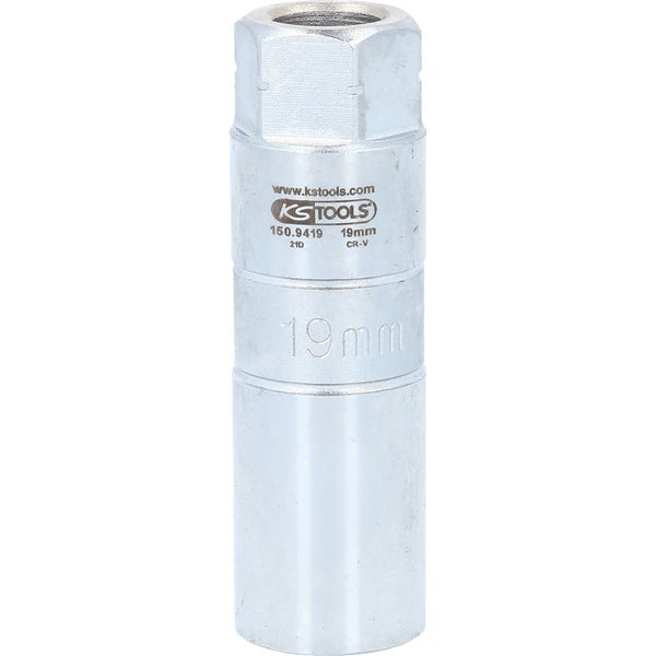 Spezialnuss für Federbeineinsätze mit Größenangabe am Auto