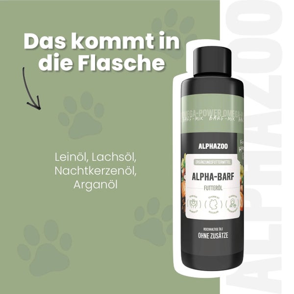 alphazoo Alpha-Barf Futteröl für Hunde 250ml