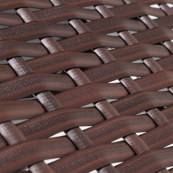 Nahaufnahme von braunem Rattan-Geflecht