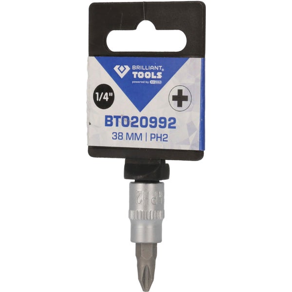 BRILLIANT TOOLS 1/4 PH Kreuzschlitz Bit-Stecknuss PH2 - BT020992
