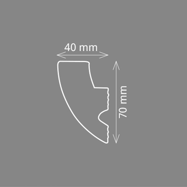 HOMESTAR Lichtleiste Anja (45 x 70 mm), Länge 2m, LED-fähig