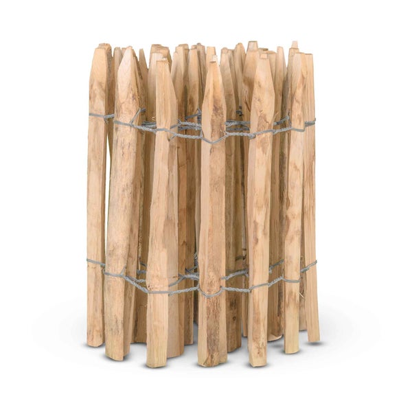 Französischer Premium Staketenzaun Kastanie - Länge 5 Meter, Höhe 50 cm, Lattenabstand 4-5 cm