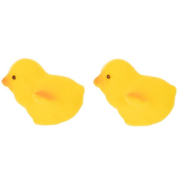 Zwei gelbe Kükenfiguren für die Osterdekoration