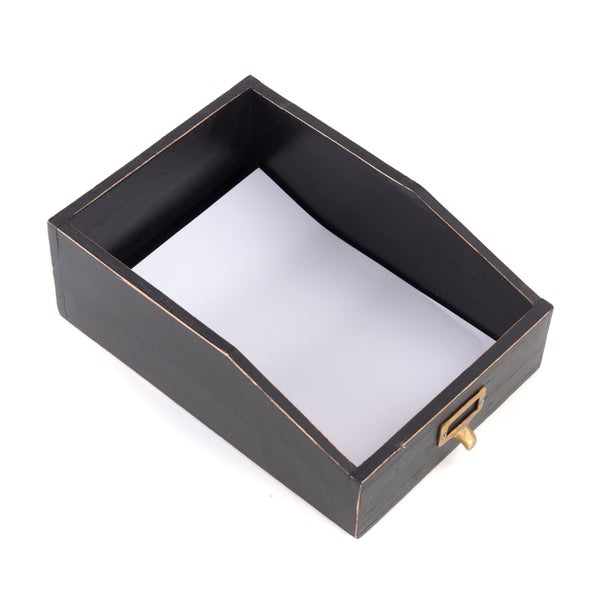 Dokumentenablage Carta Mahagoni Holz, etikettierbarer Griff 09 voodoo - schwarz
