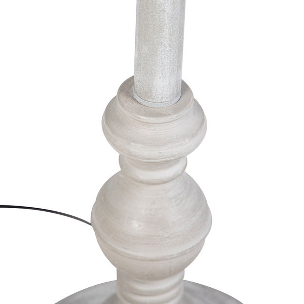 Detail einer weißen Stehlampe