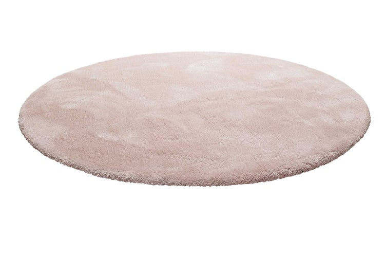 Teppich Rund Rosa Hochflor Pisa Homie Living 200 cm rund