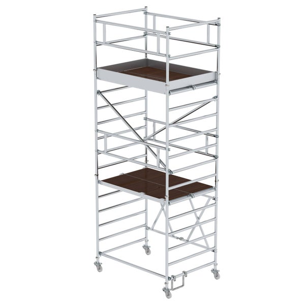 Rollgerüst mit zwei Arbeitsbühnen