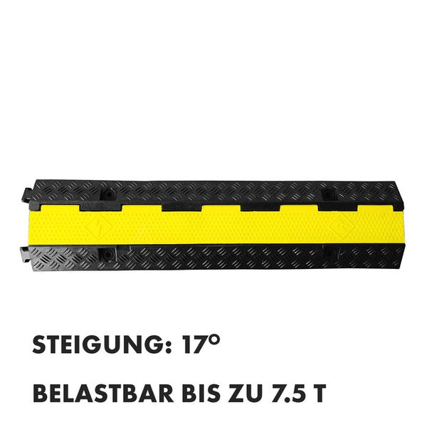 Kabelbrücke mit einer Steigung von 17 Grad und einer Belastbarkeit bis zu 7,5 Tonnen.