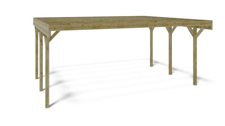 Carport Garagendach 6,06x5,03 m - 30,48 m2
