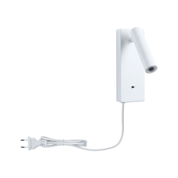 Wandleuchte: Höhe 180 Millimeter, Basis 65 mal 82 Millimeter, Kopf 115 Millimeter, Kabel 120 Zentimeter. Mit 5 Jahren Garantie.