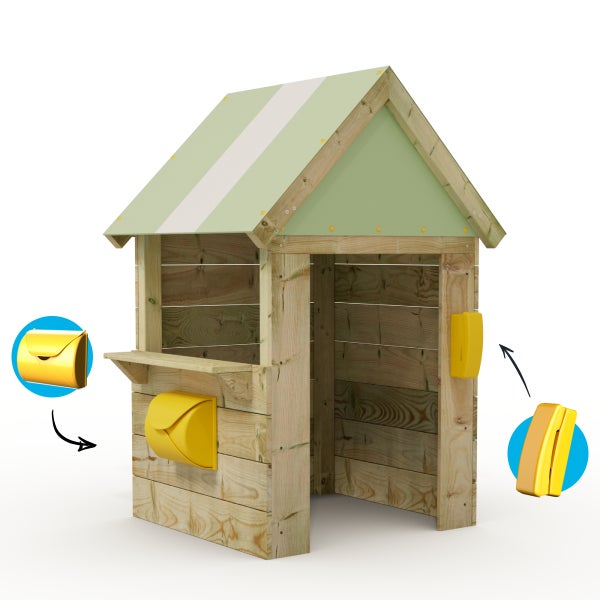 WICKEY Kinder Garten Spielhaus Hut mit Fenster - pastellblau