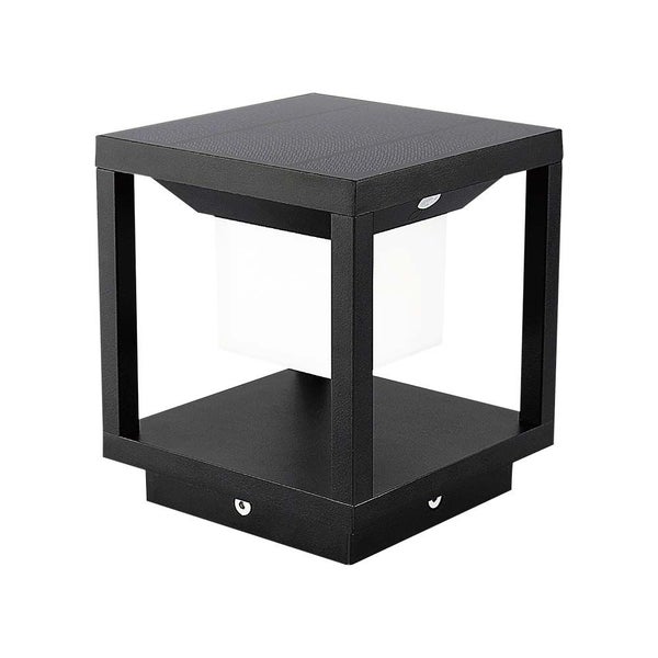 Solarleuchten Säule mit Sensor - Schwarz - IP65 - 2W - 90 Lumen - 3000K