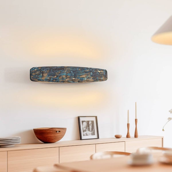 quitani LED Wandleuchte, Wandlampe Innen Lysia (Modern) in Alu aus Aluminium (1 flammig ) - Wandstrahler Wandbeleuchtung Schlafzimmer / Wohnzimmer Licht nach oben & unten Flurleuchte