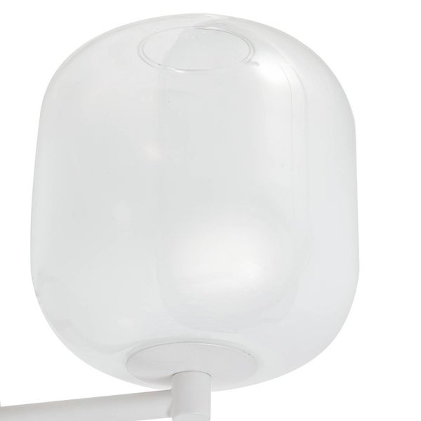 Lucande LED Wandleuchte, Wandlampe Innen Avelina (Modern) in Weiß aus Glas (1 flammig ) - Wandstrahler Wandbeleuchtung Schlafzimmer / Wohnzimmer Wohnzimmerleuchte