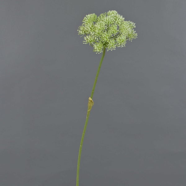 Künstliche Wildmöhre Zweig mit weißen Blütendolden und grünem Stiel für Dekoration.